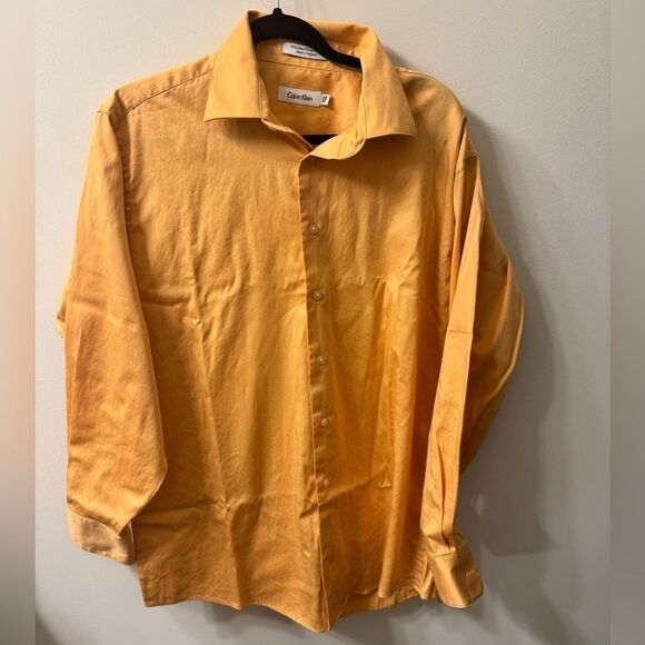 Light orange Calvin Klein button down - Picture 1 of 3